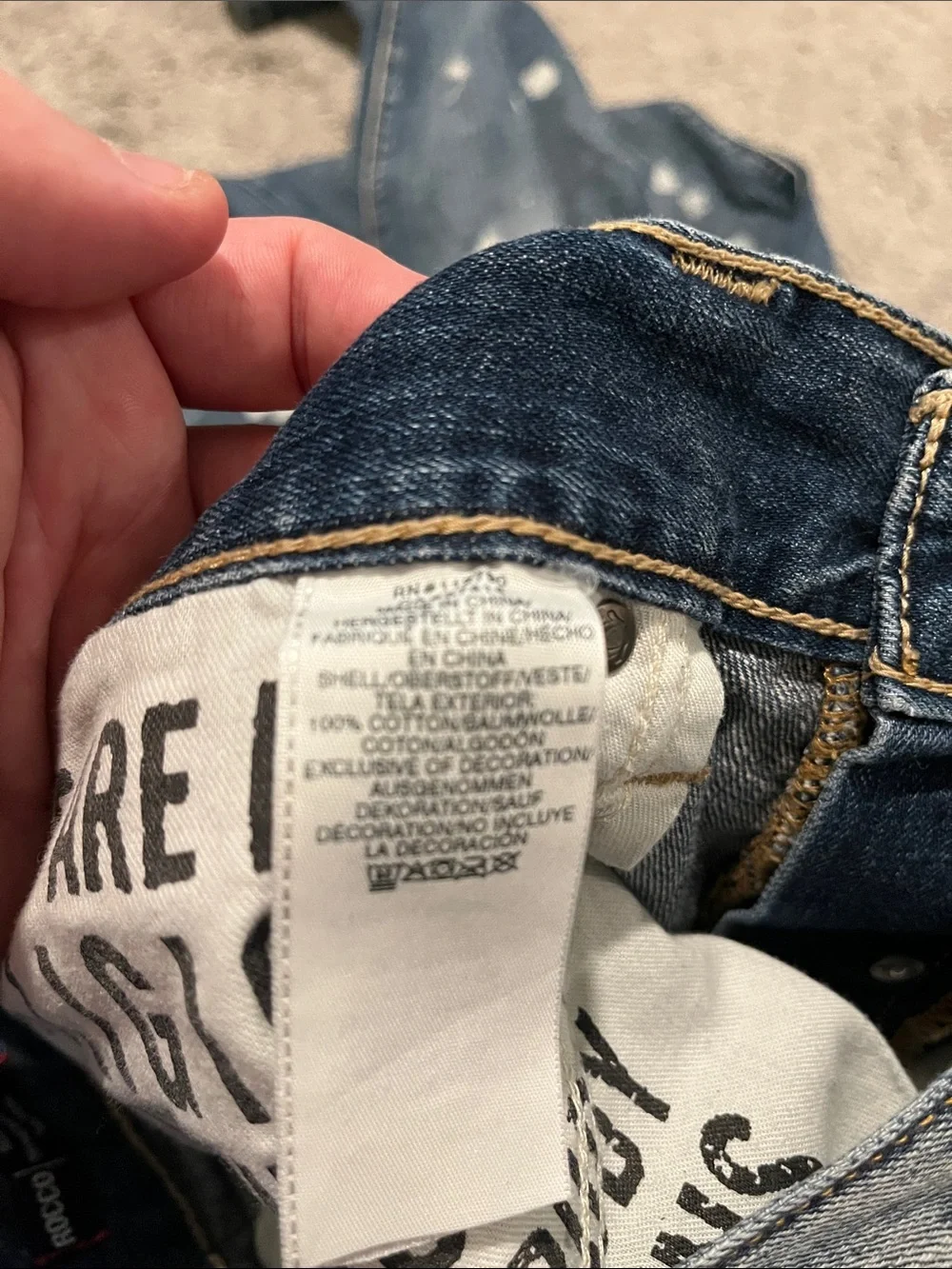 True Religion Rocco No Flap Factory Distressed Holes Bleach Splatter Rip Jeans